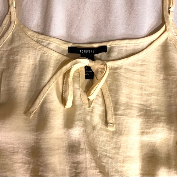 SOLD 🛑 Forever 21 | Pastel Yellow Satin Tank - Picture 3 of 7